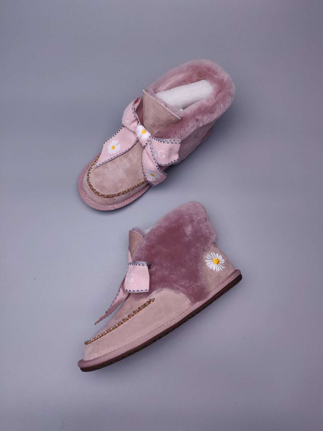Daisy Chain Ribbon Snow Boot — Dusty Pink | New Arrival | In Stock