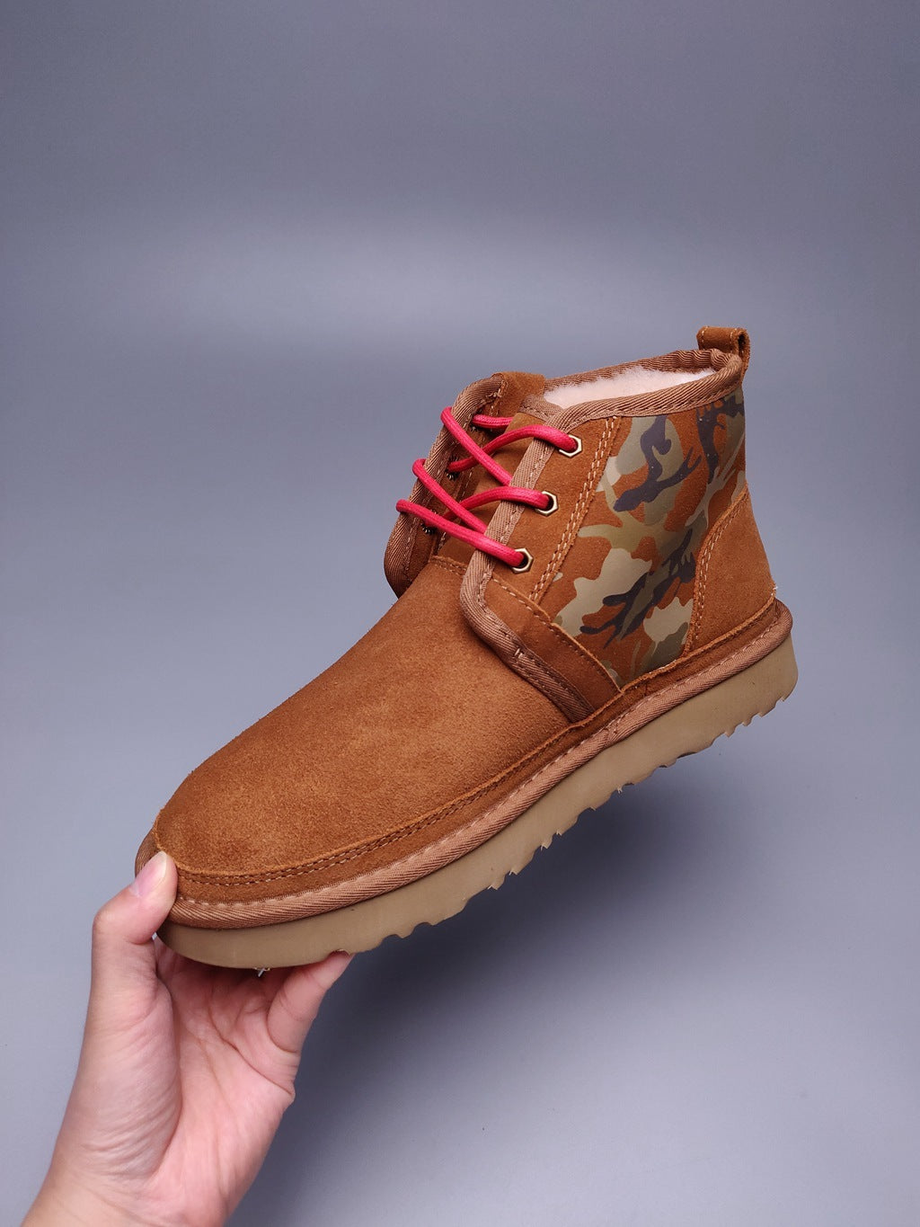 Chestnut Camo Color-Block Men’s Sneakers — New Arrival | In Stock