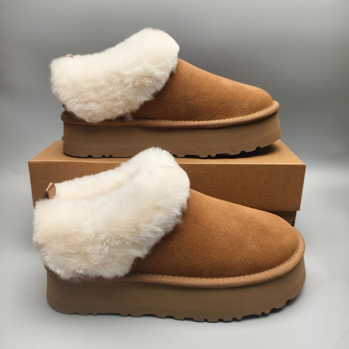 Chestnut Chunky Sole Suede Slip-On Loafers — New Arrival | In Stock