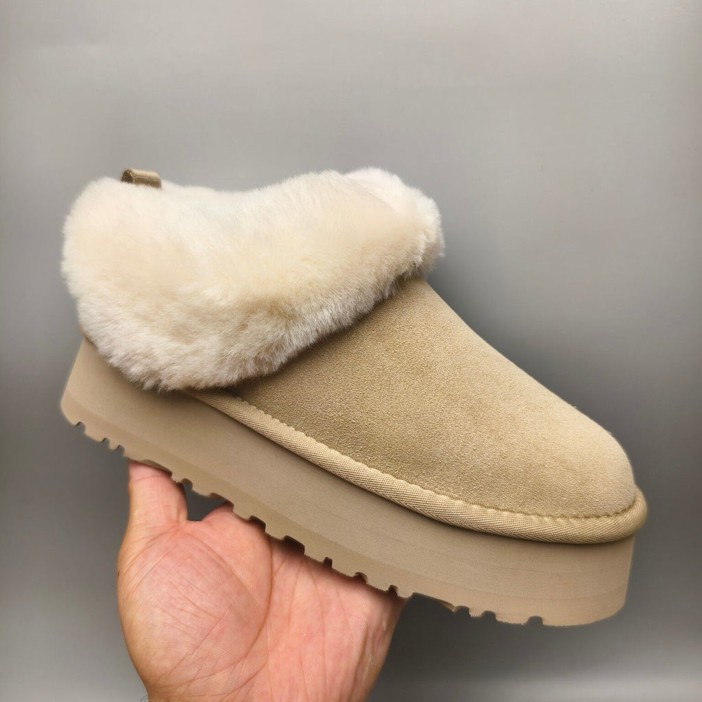 Sand Chunky Sole Suede Slip-On Loafers — New Arrival | In Stock