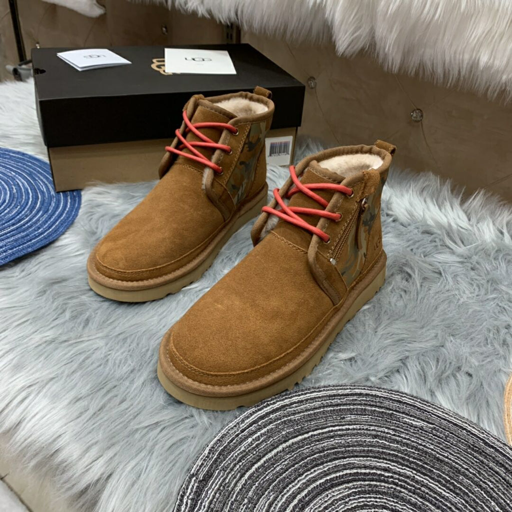 Chestnut Camo Color-Block Men’s Sneakers — New Arrival | In Stock