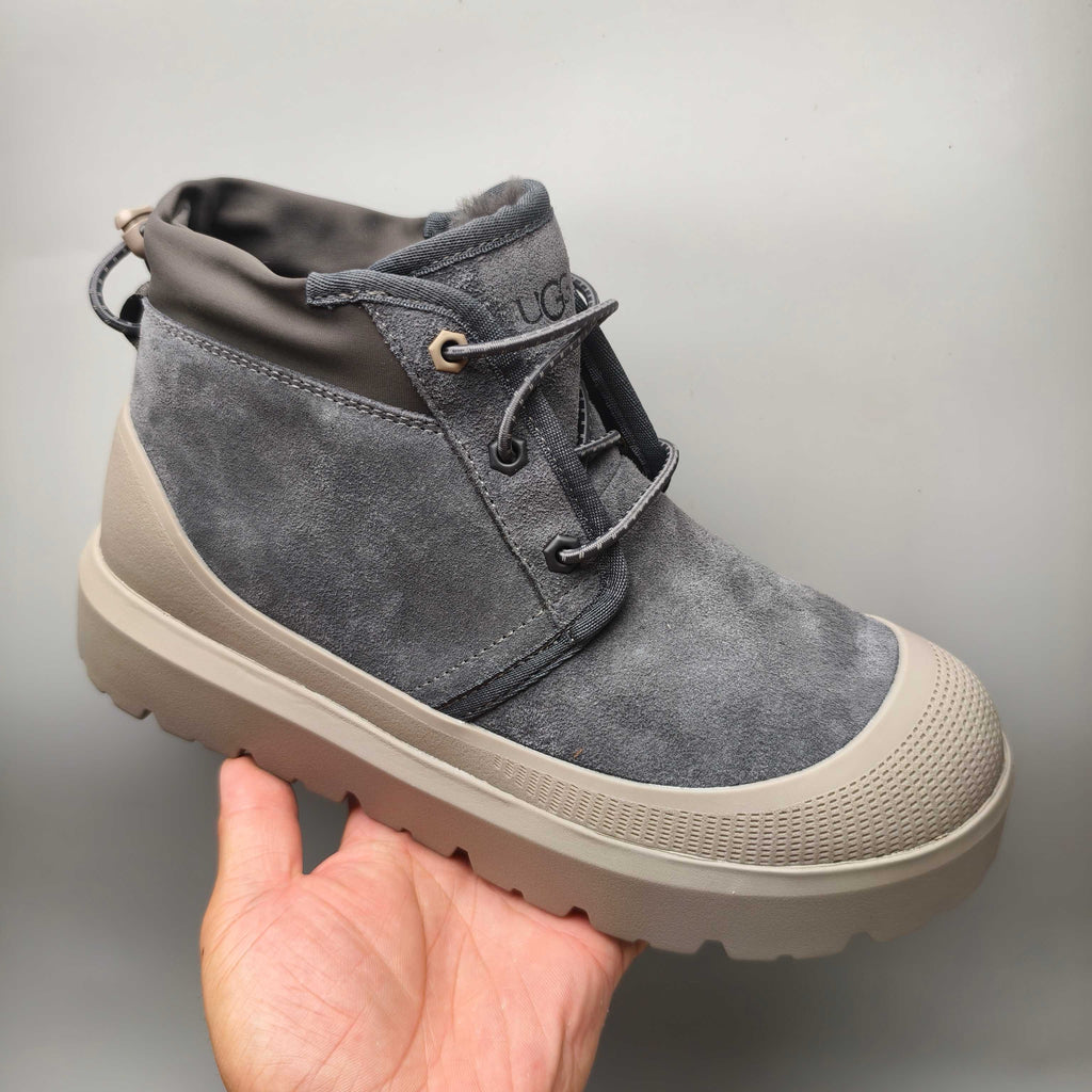 Light Grey High-Top Trendy Casual Sneakers — New Arrival | In Stock