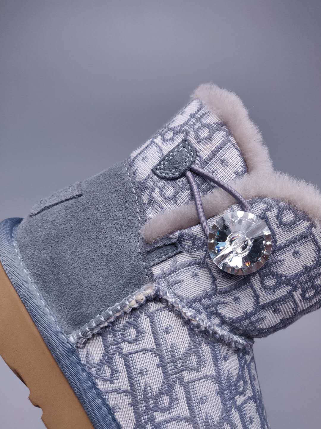 Dior-Inspired Textured Snow Boot — Grey | New Arrival | In Stock