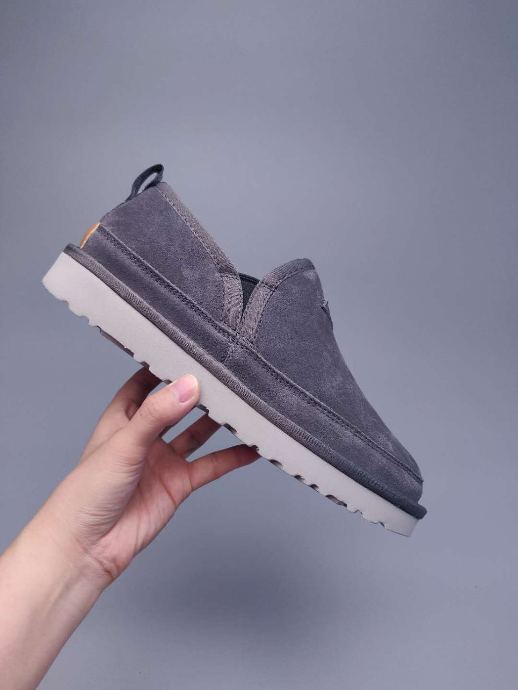 Grey Men’s Slip-On Low-Top Sneakers — New Arrival | In Stock
