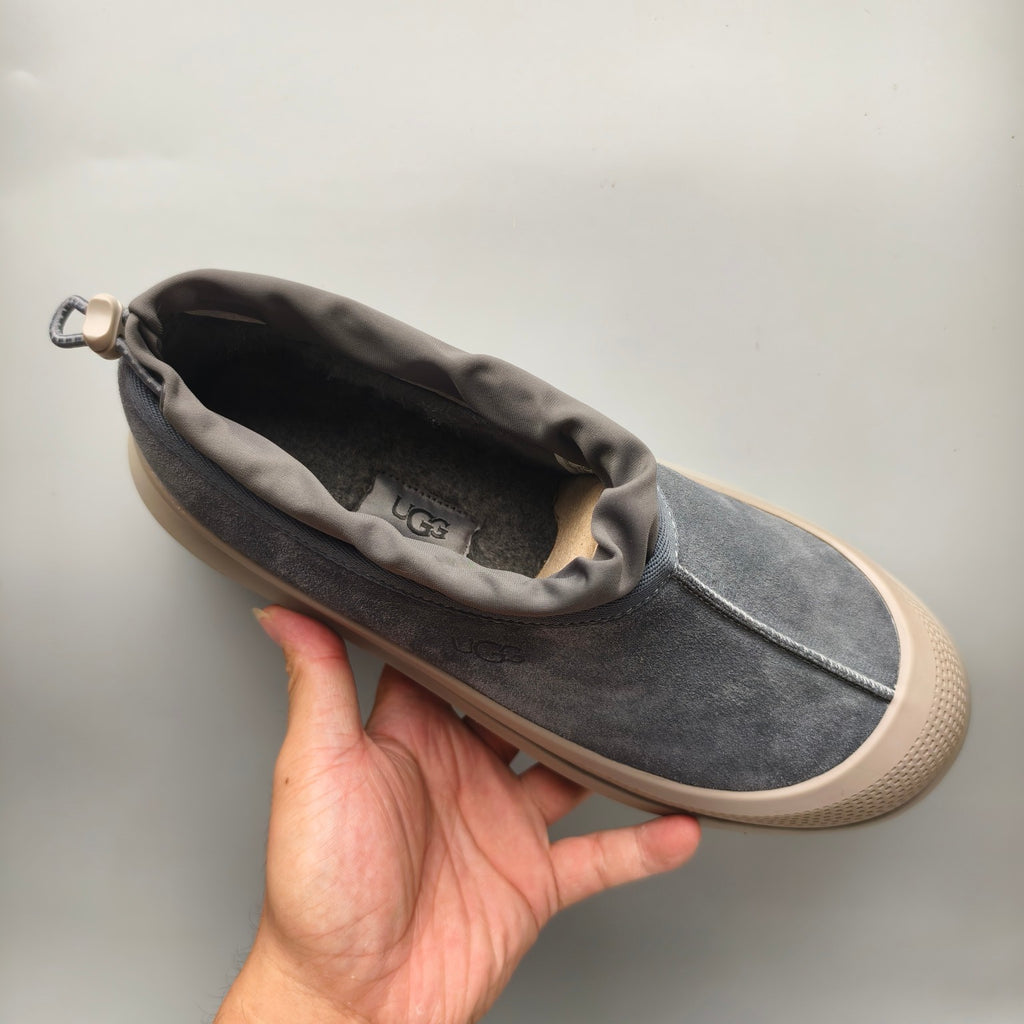 Dark Grey Slip-On Trendy Casual Sneakers — New Arrival | In Stock