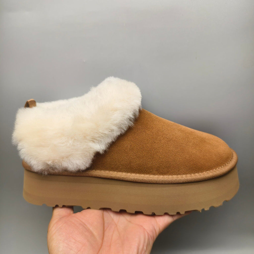 Chestnut Chunky Sole Suede Slip-On Loafers — New Arrival | In Stock