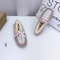 Dusty Pink Chanel-Style Driving Loafers — Sophisticated & Chic | New Arrival | In Stock