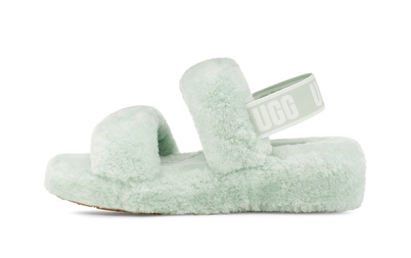 Fluffy Strap Sandals — Sage Green | New Arrival | In Stock