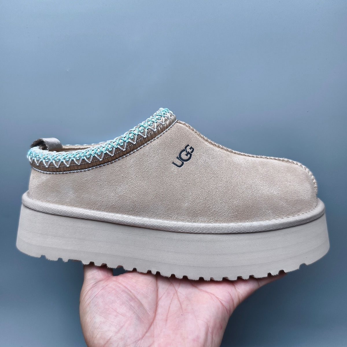 Beige Ethnic Style Chunky Sole Casual Sneakers — New Arrival | In Stock