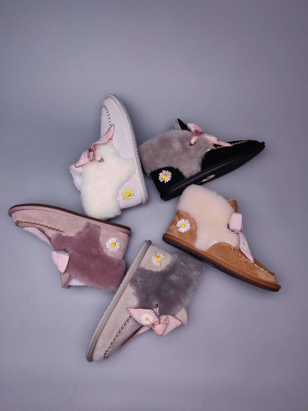 Daisy Chain Ribbon Snow Boot — Dusty Pink | New Arrival | In Stock