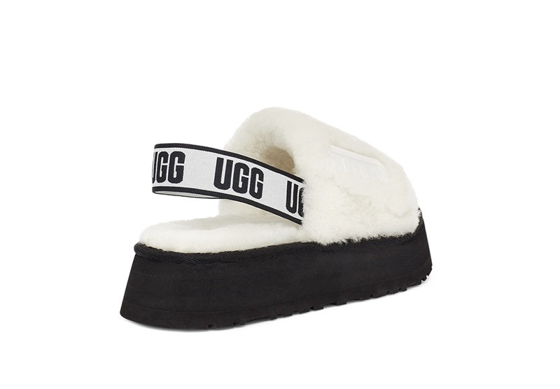 White Disco Fluffy Sandals — New Arrival | In Stock
