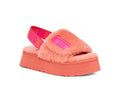 Coral Red Disco Fluffy Sandals — New Arrival | In Stock