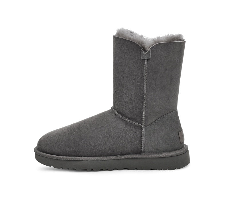Grey Side Zip Mid-Calf Boots — New Arrival | In Stock