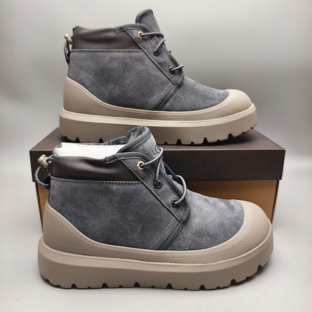 Light Grey High-Top Trendy Casual Sneakers — New Arrival | In Stock